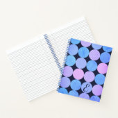 Blauw Paarse & Roze Cirkels Monogram Notitieboek (Binnen)