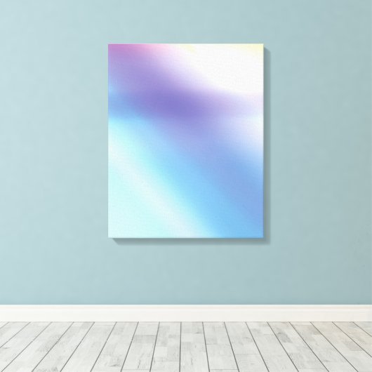 Blauw Paarse Roze en Geel Abstract Kunstdoek Canvas Afdruk (Insitu (Houten vloer))