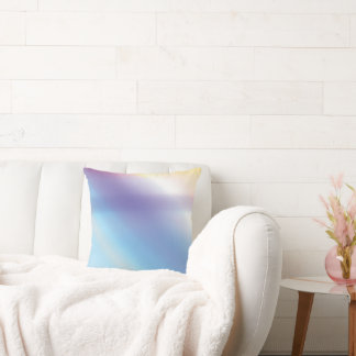 Blauw Paarse Roze en Geel Abstract Kunstkussen Kussen