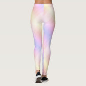 Blauw Paarse Roze Gele Strepen Sjabloon Modern Leggings (Achterkant)