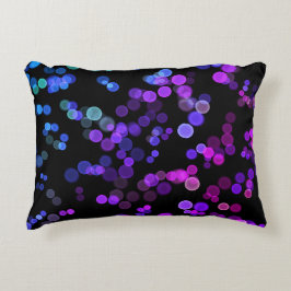 Blauw Paarse Roze Groen Abstract Bubble Pattern Accent Kussen