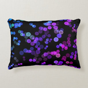 Blauw Paarse Roze Groen Abstract Bubble Pattern Accent Kussen