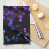 Blauw Paarse Roze Groen Abstract Bubble Pattern Theedoek (Quarter Fold)