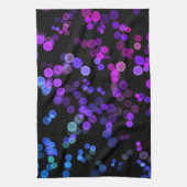 Blauw Paarse Roze Groen Abstract Bubble Pattern Theedoek (Verticaal)