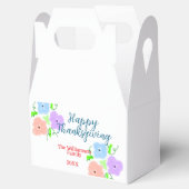 Blauw paarse roze happy thanksgiving add familie n bedankdoosjes (Geopend)