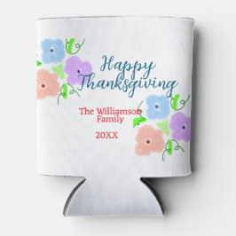 Blauw paarse roze happy thanksgiving add familie n blikjeskoeler