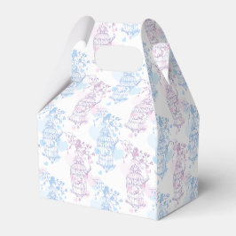 Blauw paarse roze vogelkooi bruiloft gunst doos bedankdoosjes