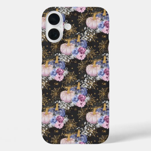 BLAUW PAARSE ROZE WITTE HALLOWEEN POMPOENEN Case-Mate iPhone CASE (Achterkant)