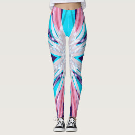 Blauw Paarse Roze Witte Winter Snowflake Yoga Gym Leggings