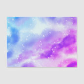 Blauw Paarse roze wolken Abstract ontwerp Tissuepapier (Voorkant)