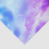 Blauw Paarse roze wolken Abstract ontwerp Tissuepapier (Detail)