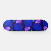Blauw Paarse Rozen Skateboard - (Horizontaal)