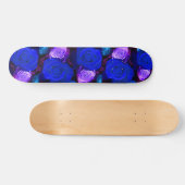 Blauw Paarse Rozen Skateboard - (Horizontaal)