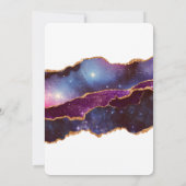 Blauw & Paarse Ruimte & Sterren Modern Baby shower Kaart (Achterkant)