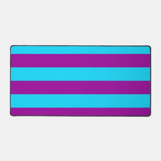 Blauw Paarse Strepen Ontwerp Bureaumat (Voorkant)