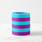 Blauw Paarse Strepen Ontwerp  Mok (Midden)
