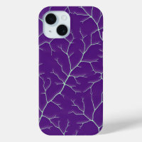 Blauw-paarse tak ontwerp iPhone hoesje