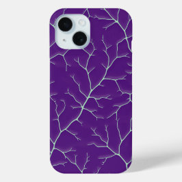 Blauw-paarse tak ontwerp iPhone hoesje