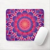Blauw Paarse Traditionele Mandala Ontwerp Muismat (Met muis)