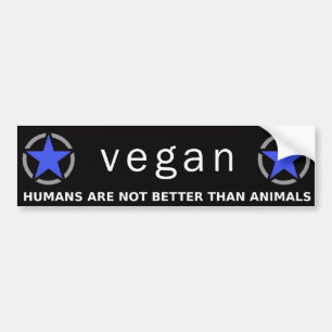 Blauw-Paarse Vegan Pride Bumpersticker