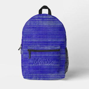 blauw Paarse verontruste Waterverf Bedrukte Rugzak