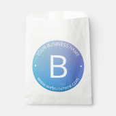 Blauw & Paarse Vervagende Ombre met Bewerkbare Tek Bedankzakje (Voorkant)