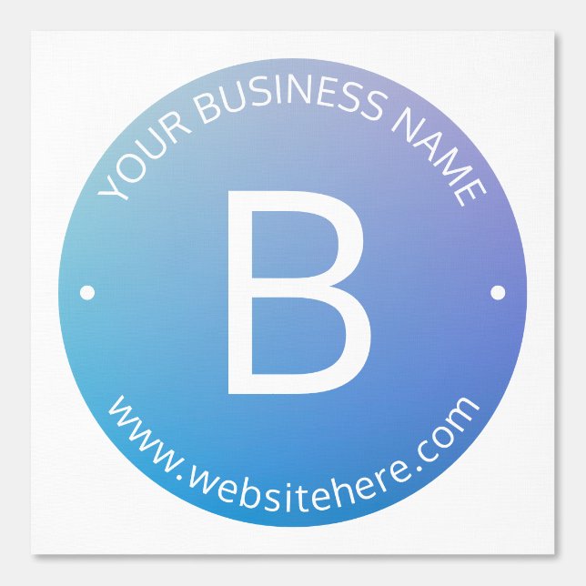 Blauw & Paarse Vervagende Ombre met Bewerkbare Tek Behang (Voorkant)