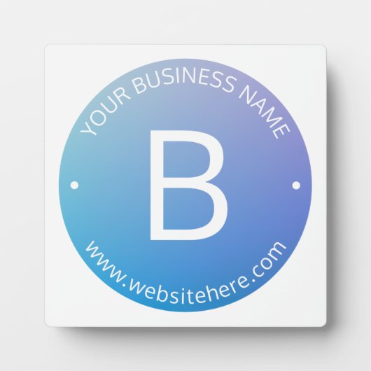 Blauw & Paarse Vervagende Ombre met Bewerkbare Tek Fotoplaat (Voorkant)