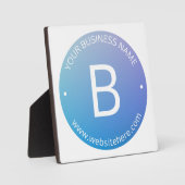 Blauw & Paarse Vervagende Ombre met Bewerkbare Tek Fotoplaat (Voorkant)