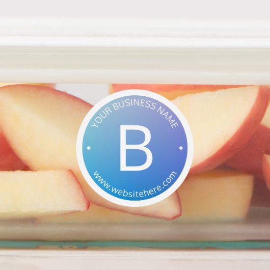 Blauw & Paarse Vervagende Ombre met Bewerkbare Tek Labels (Aangebracht)