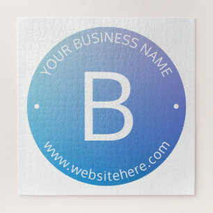 Blauw & Paarse Vervagende Ombre met Bewerkbare Tek Legpuzzel