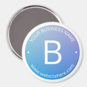 Blauw & Paarse Vervagende Ombre met Bewerkbare Tek Magneet (Voorkant / Achterkant)