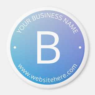 Blauw & Paarse Vervagende Ombre met Bewerkbare Tek Magneet