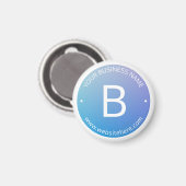 Blauw & Paarse Vervagende Ombre met Bewerkbare Tek Magneet (Voorkant / Achterkant)