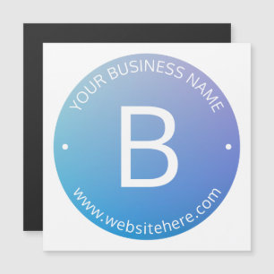 Blauw & Paarse Vervagende Ombre met Bewerkbare Tek Magnetische Uitnodiging