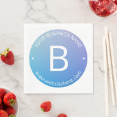 Blauw & Paarse Vervagende Ombre met Bewerkbare Tek Servet (Insitu)