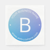 Blauw & Paarse Vervagende Ombre met Bewerkbare Tek Servet (Voorkant)