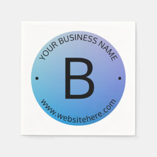 Blauw & Paarse Vervagende Ombre met Bewerkbare Tek Servet