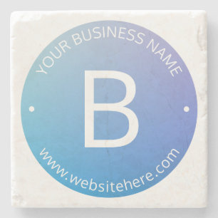 Blauw & Paarse Vervagende Ombre met Bewerkbare Tek Stenen Onderzetter