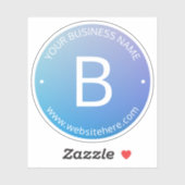 Blauw & Paarse Vervagende Ombre met Bewerkbare Tek Sticker (Vel)