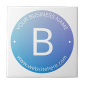 Blauw & Paarse Vervagende Ombre met Bewerkbare Tek Tegeltje (Voorkant)