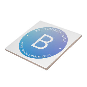 Blauw & Paarse Vervagende Ombre met Bewerkbare Tek Tegeltje