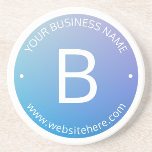 Blauw & Paarse Vervagende Ombre met Bewerkbare Tek Zandsteen Onderzetter