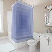 Blauw Paarse vierkante geometrische Douchegordijn (In situ)