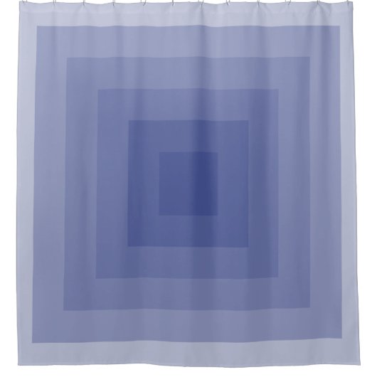 Blauw Paarse vierkante geometrische Douchegordijn (Voorkant)