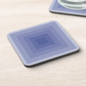 Blauw Paarse vierkante geometrische Onderzetter (Linkerzijde)