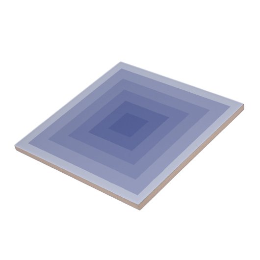 Blauw Paarse vierkante geometrische Tegeltje (Zijkant)