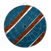 Blauw paarse vloedvormig vormlijnvormig golvend pa dartbord (Voorkant)