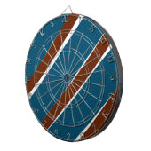 Blauw paarse vloedvormig vormlijnvormig golvend pa dartbord (Voorkant Rechts)