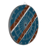 Blauw paarse vloedvormig vormlijnvormig golvend pa dartbord (Voorkant Links)